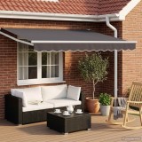 vidaXL Marchiza electrica retractabila Antracit 3x2.5m poliester aluminiu exterior