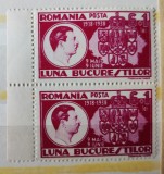 ROMANIA 1938 - Luna Bucurestilor - LP 125 - pereche MNH nestampilata, Istorie, Nestampilat