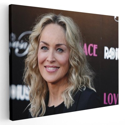 Tablou afis Sharon Stone actrita 2419 Tablou canvas pe panza CU RAMA 60x80 cm foto