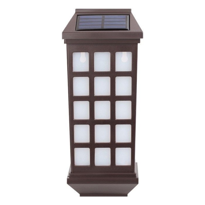 Lampa solara LED tip Felinar pentru perete eMazing, 23 x 9 cm, 1.2V, ABS, 600mAh, rezistent la apa, alb cald