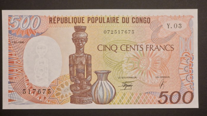 500 Franci 1990 Congo UNC