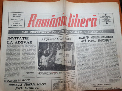 romania libera 4 martie 1990-moartea generalui gica popa...sinucidere ? foto