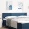 vidaXL Tăblie de pat design linii, albastru, 180 cm, textil