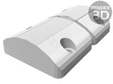 Clemă tehnopolimer neagră 38mm x 56.5mm