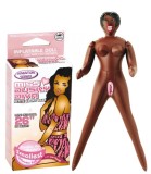 Papusa Gonflabila Sex Miss Dusky Diva Mini, 66cm, Maro, 2 Orificii Vagin/Anus