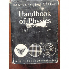 HANDBOOK OF PHYSICS - B. YAVORSKY foto