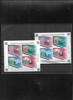 Muntenegru set 4 timbre aniversare 2006 + minisheet foto