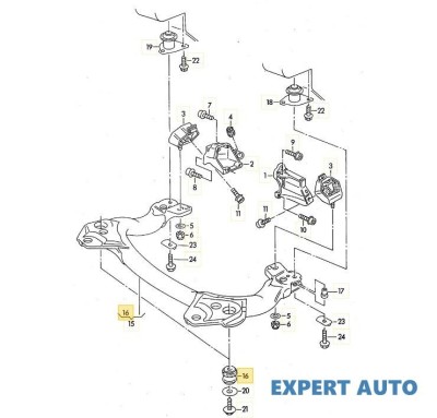 Bucsa cadru fata Audi AUDI A6 Avant (4A, C4) 1994-1997 foto