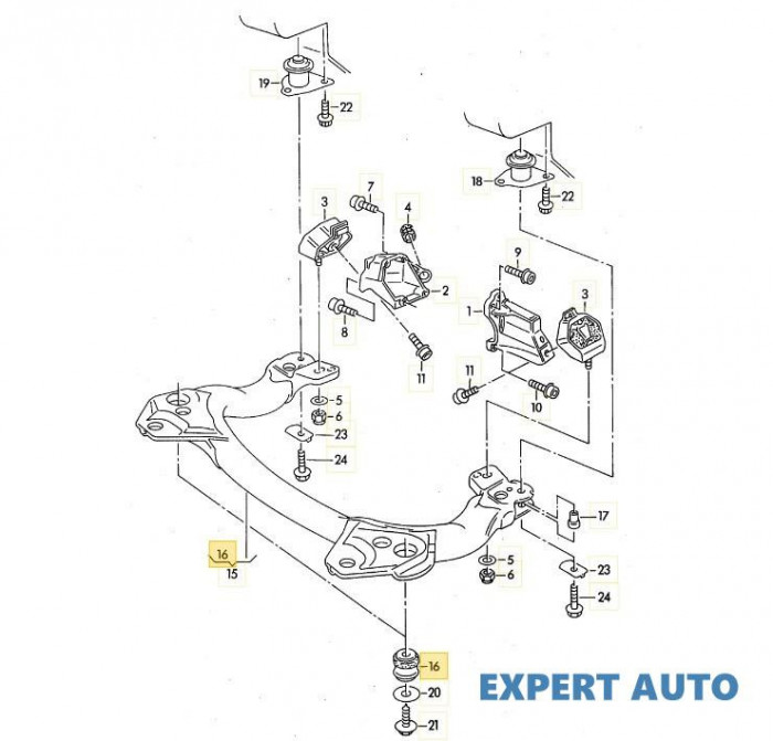 Suport, ax Audi AUDI A6 Avant (4A, C4) 1994-1997