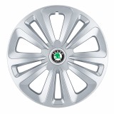 Set 4 Capace Roti Terra Gri R16, pentru Skoda