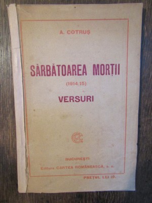 Sărbătoarea morții: versuri - A. Cotruș foto