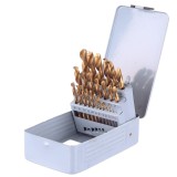 Burghie metalică din titan hss-staniu 1-13mm 25el