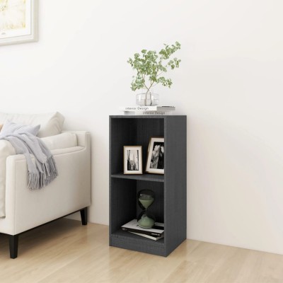 vidaXL Dulap lateral, gri, 35,5x33,5x76 cm, lemn masiv de pin 809932 foto