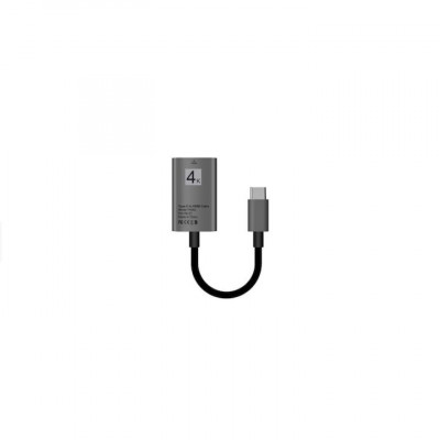 Cablu USB 3.1 Type C la HDMI 4K (mama) pentru dispozitivele cu mufa Tip C, Negru foto