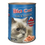 HRANA UMEDA PENTRU PISICI BIO CAT SOMON TON 410GR (24BUC BAX)