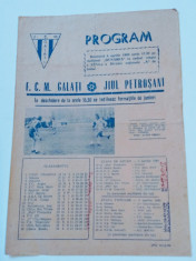 Program meci fotbal FCM GALATI - JIUL PETROSANI (06.04.1980) foto