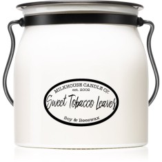 Milkhouse Candle Co. Creamery Sweet Tobacco Leaves lum&acirc;nare parfumată Butter Jar 454 g