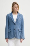 Levi&#039;s jacheta denim STELLA RELAXED BLAZER un singur rand de nasturi, neted, 001FX