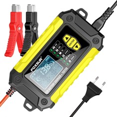 Incarcator și Tester Baterie FOXSUR FTC-1206 2-in-1, 12V/6A &ndash; Redresor Inteligent pentru Baterii Auto si Moto cu Functii Desulfatare, Reparare prin Im