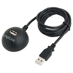 CABLU USB LOGILINK prelungitor USB 2.0 (T) la USB 2.0 (M) 1.5m format Docking Station pt. mufa mama negru "CU0013B"