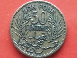 TUNISIA-50 CENTIMES 1921