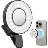 Cumpara ieftin Lampă LED Portabilă 8cm Salestore.ro&reg; &ndash; 2W, Magnet/Clemă, 3 Moduri, Intensitate Reglabilă, Oglindă, Make-up, Poze