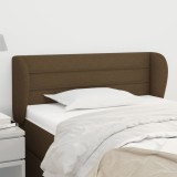 vidaXL Tăblie de pat cu aripioare maro &icirc;nchis 93x23x78/88 cm textil