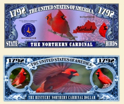 !!! SUA = FANTASY NOTE (TJ6) = KENTUCKY , THE NORTHERN CARDINAL - 2018 - UNC foto