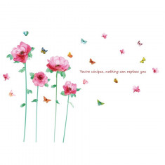 Sticker decorativ, Flori roz, 202 cm, 805STK