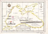 AMS# - HARTA NAVIGATIE desenata manual pentru cadou