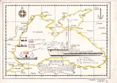 AMS# - HARTA NAVIGATIE desenata manual pentru cadou foto