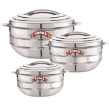 Set 3 Caserole Termice din Inox, 3L + 5L + 7,5L, LOTUS
