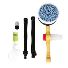 Perie de spalat auto cu presiune, Mmgoqqt, rotativa, albastra, cap din PP, maner antiderapant