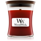 Woodwick Cinnamon Chai lum&acirc;nare parfumată cu fitil din lemn 85 g