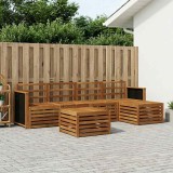 vidaXL Set de canapele de exterior 6 pcs natural 3384250