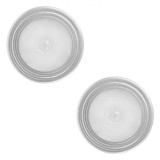 Lampă LED cu Senzor de Mișcare, Set 2 Buc, Alimentare cu Baterii, Argintiu