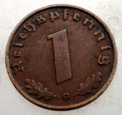2.446 GERMANIA 1 REICHSPFENNIG 1937 G foto