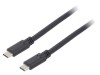 Cablu USB-C 3.2 Negru 1m 60W 5Gbps, Goobay