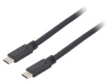 Cablu USB-C 3.2 Negru 1m 60W 5Gbps, Goobay