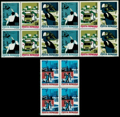 1970 LP743 Flood Victims Aid x4 MNH Mi: RO 2921-2926 foto