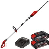 Einhell GE-HH 18/45 Li T PXC + Twinpack CB + 4514095 - Masina de tuns gard viu 45 cm + Set 2 acumulatori si incarcator Li-Ion 18 V 2.5 Ah