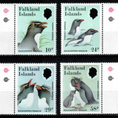 Falkland 1986, Mi #453-456**, fauna, pasari, pinguini, MNH! Cota 36 €!