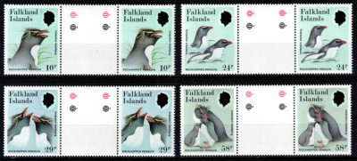 Falkland 1986, Mi #453-456**, fauna, pasari, pinguini, MNH! Cota 36 &amp;euro;! foto