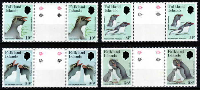 Falkland 1986, Mi #453-456**, fauna, pasari, pinguini, MNH! Cota 36 &euro;!