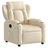 Cumpara ieftin Fotoliu rabatabil, material textil crem