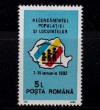 RO 1991 LP 1264 &quot;Recensamantul populatiei si al locuintelor&quot; , serie ,MNH