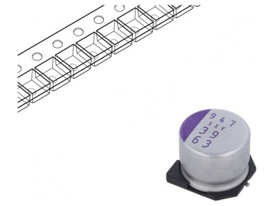 Condensator polimeric 39uF 63V SMD foto