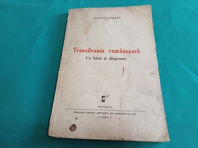TRANSILVANIA ROM&amp;Acirc;NEASCĂ CU HĂRȚI ȘI DIAGRAME *ROMULUS SEIȘANU / 1941 * 54 foto