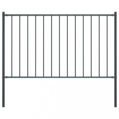 vidaXL Panou de gard cu st&acirc;lpi, oțel vopsit &icirc;n c&acirc;mp electrostatic, 1,81x1,25 m, antracit