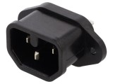 Conector: alimentare AC; soclu; tată; 10A; 250VAC; C16; IEC 60320